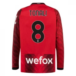 AC Milan Sandro Tonali #8 Fodboldtrøjer 2023-24 Hjemmebanetrøje Mænd Lange Ærmer